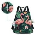 thumbnail image 5 of FORMRS Women's Travel Backpack Purse Anti-Theft Hidden Pockets Casual Shoulder Bag, Flamingo Leaves Pattern, 5 of 7