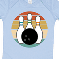 thumbnail image 4 of Inktastic Bowling Pins Ball Bowler Retro Sunset Boys or Girls Baby Bodysuit, 4 of 5