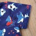 thumbnail image 4 of One opening Xmas Infant Kid Baby Boys Clothes Sets Cartoon Print Tops T-shirt Pants Shorts Outfits 2pcs Set, 4 of 5