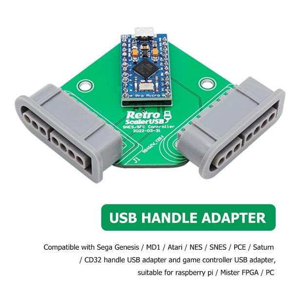 Adaptador de controlador para Md Cd32 Atari Nes Snes Pce Tg16 Snes Sfc para Saturn Ndcxsfigh Para estrenar