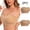 Beige, variant on Aboser Womens 2 Pcs Strapless Bra with Clear Back Invisible Strap Bandeau Bras Push Up Padded Backless Bralettes Stretchy Non-Slip Silicone Bras