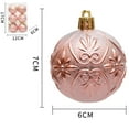 thumbnail image 3 of 2.36"/60mm Rose Gold Christmas Ball Ornaments 6 Pcs Shatterproof Christmas Tree Relief Ornaments Set Large Hanging Christmas Ornaments Balls for Christmas Wedding Holiday Home Decorations, 3 of 7