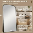 thumbnail image 5 of Antok 81"x41.1" Floor Mirror, Arched Full Body Standing Mirror for Bedroom & Living Room, Black, 5 of 6