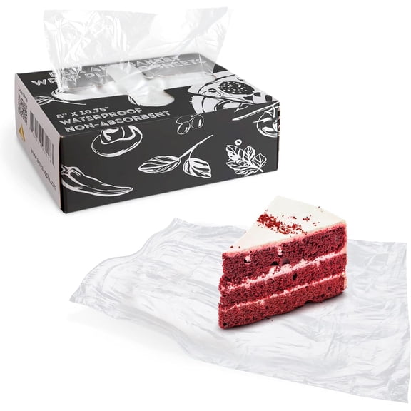 APQ Clear Bakery Wrap, 8 x 10.75 Inches. Pre-Cut Plastic Sheets - 1000 Pack Pop-Up Deli Wrap. Leakproof for Food Service, Baked Gifts