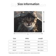 thumbnail image 5 of Disketp Pilot Cat In Vintage Plane Flannel Blankets - Thick and Warm Blanket for Winter, Soft Fuzzy Plush King Blanket for All Seasons-, 5 of 6