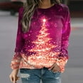 thumbnail image 1 of Sweatshirt de Noël pour Femmes 2023 Mode Imprimé Manches Confortable Respirant Col Rond en Solde, 1 of 5