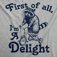 thumbnail image 2 of Womens Funny T Shirts First Of All Im A Delight Sarcastic Graphic Novelty Tee for Ladies Womens Graphic Tees, 2 of 9