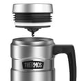 thumbnail image 2 of Thermos Stainless King Vacuum-Insulated Travel Mug with Handle - 16oz, Stainless Steel - Thermos Tumbler for Hot & Cold Drinks - Leak & Sweat-Proof Stainless Steel Coffee Mug with Lid for Commuting, 2 of 4