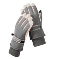 thumbnail image 2 of Guantes de esquí de invierno para hombres y mujeres, para exteriores, con pantalla táctil, cálidos, forrados de vellón, gruesos, impermeables y antideslizantes, 2 of 6