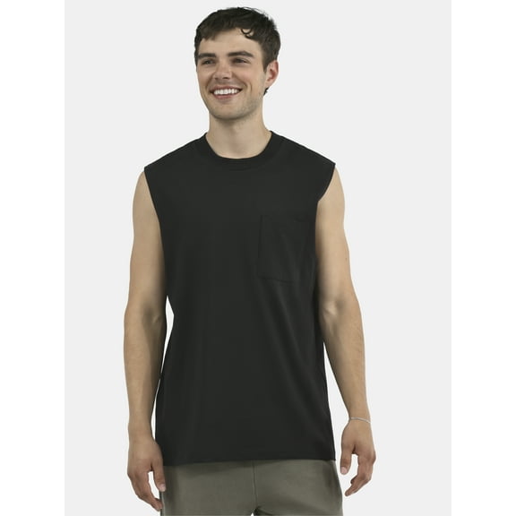 No Boundaries Sleeveless Muscle Tee Tank Top, Men's & Big Men's