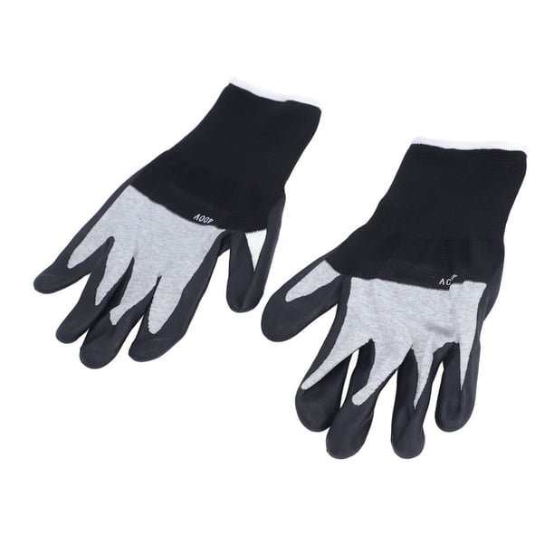 Guantes de Electricista, Guantes aislados Resistentes a la abrasión Sin Deslizamiento 1 par 400V de Goma de Nylon para realizar Pruebas de CircuitO de precisión