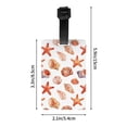 thumbnail image 4 of Luggage Tags for Suitcases, Conch Starfish Shells Leather Bag Luggage Tags ID Label Tags Privacy Protection Travel Bag Labels, 4 of 6