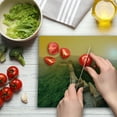 thumbnail image 3 of Landscape Cutting Board, Famous Place in Jinshanling Rocky Fences Dreamy Surreal Image, Decorative Tempered Glass Cutting and Serving Board, Large Size, Green Earth Yellow, by Ambesonne, 3 of 5