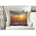 thumbnail image 4 of Ambesonne Nature Throw Pillow Cover 2 Pack, Sunset Scene on Clouds, 20", Orange, 4 of 6