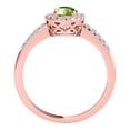 thumbnail image 3 of Aonejewelry 2.45 Ct. Ttw Diamond and Oval Shaped Green Amethyst Ring in 10K Rose Gold, 3 of 4