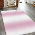 thumbnail image 4 of 2.7x5 Area Rugs, Pink White Ombre Non-Skid Rubber Backing Large Rectangle Rugs - Living Room Bedroom Home Office, Modern Abstract Art Farmhouse Gradient Indoor Floor Mat Carpets Washable Rug, 4 of 9