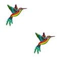 thumbnail image 2 of Wweixi Iron Hummingbird Hanging Home Decor Crafts Ornament Birds Outdoor Yellow 2Set, 2 of 6