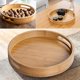 thumbnail image 1 of Bandeja Redonda De Madera De Bambú Con Asas, Mesa De Té Y Café Bandeja De Servicio Decorativa Platos De Almacenamiento De Alimentos Para Servir Bebidas Y Tipo B - 30x30x5cm brillar Electrónica, 1 of 6
