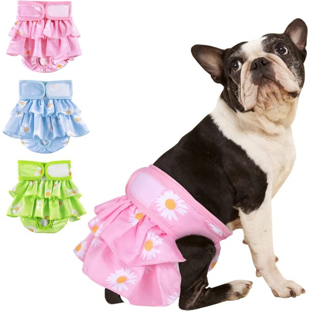 Washable Dog Diapers (3 Pack), Highly Absorbent Dog Diapers for Female