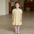 thumbnail image 2 of Kids Dress Short Sleeve Twirling Charming Sweet Graceful Blend for Summer and Casual Dress Set, 2 of 5
