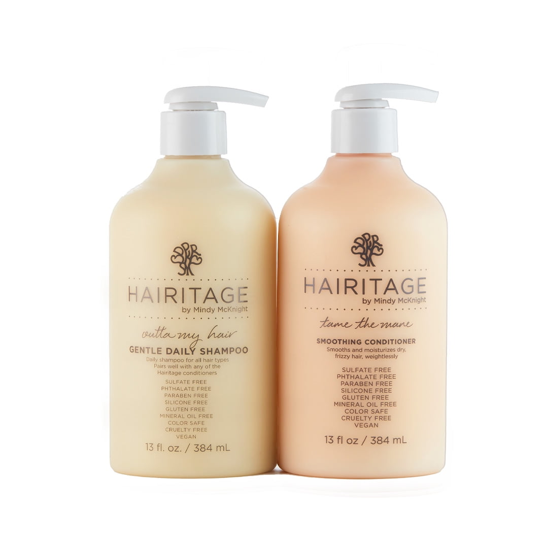 Hairitage Outta My Hair Gentle Daily Shampoo & Tame the Mane Smoothing Conditioner Value Set 13 oz, 2 count