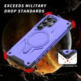 thumbnail image 3 of Dswteny Phone Case For Samsung Galaxy S23 Ultra 5G Magsafe Tempered Glass Screen Protector Cell Cover Rugged Shockproof Heavy Duty Magnetic Protective S23Ultra 23S S 23 23Ultra 6.8 inch Women Purple, 3 of 8