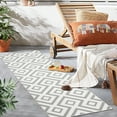 thumbnail image 2 of Hasoo Geometric Diamond Indoor Non-Slip Stain Resistant Area Rug, 2' x 6', Gray, 2 of 6