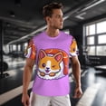 thumbnail image 3 of Wukai Corgi In Sushi Roll Print Men's Short-Sleeved Mesh T-Shirt,Quick-Dry Short Sleeve Workout T-Shirt-Medium, 3 of 8