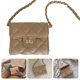 thumbnail image 2 of Bolso Bandolera Con Cadena Entramado Diamantes para Mujer (albaricoque), 2 of 8