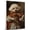 Akita, variant on Barbet Cute Dog Violin Stretched Canvas Size 8x12 – Retro Barbet Dog Batter in Action With Violin for Themed Living Room