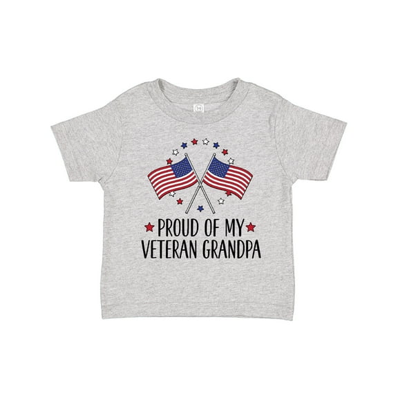 Inktastic Military Proud of Veteran Grandpa Boys or Girls Toddler T-Shirt