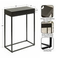 thumbnail image 6 of Kate and Laurel Karlsen Modern Wood and Metal Narrow Side Table, 16 x 8 x 24, Black, Minimal Slim End Table for Use as Bedroom Nightstand or Accent Entryway Table, 6 of 10
