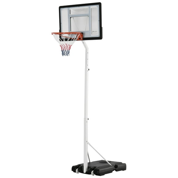Soozier Cerceau de Basket-Ball Portable Hauteur 7ft-8.5ft Réglable avec Roues