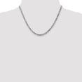 thumbnail image 4 of 14K White Gold Figaro Chain Necklace 18 inch 4 mm Flat with Lobster Clasp, 4 of 4