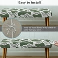 thumbnail image 5 of POLERO Dining Bench Cover Washable Stretch Piano Bench Seat Cover Removable Green Rectangle Seat Cushion Protector for Home, Bedroom, Hotel, 5 of 7