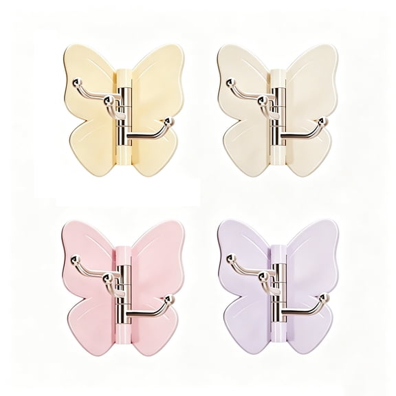 Rotatable Hooks for Wall Hanging, No Drill Adhesive Coat and Hat Storage, Damage- Decorative Multi-Purpose Storage Solution for Home Organization