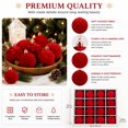 thumbnail image 5 of KuKeDi 12 Pack Christmas Ornaments Balls, 2.36 Inch Flocked Christmas Tree Decorations, 5 of 10