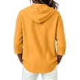 thumbnail image 4 of Axiiglly 3/4 Sleeve Tops for Women Cotton Linen Button Down Sun Protection Shirts Lightweight Breathable Summer Casual Hiking Shirt, S-2XL, 4 of 6