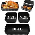 thumbnail image 1 of Silicone Air Fryer Mold Compatible with Ninja Foodi Flex 10.4 L AF500EU, Air Fryer Accessories for Ninja AF500 (10.4L+2×5.2L), 1 of 4