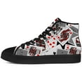 thumbnail image 3 of Aidianart Womens Poker High Top Shoes High Top Canvas Sneakers Size 10, 3 of 5
