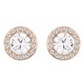 thumbnail image 2 of Angelic Crystal and Rose Goldtone Stud Earrings, 2 of 2