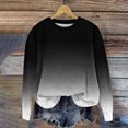 thumbnail image 3 of qucoqpe Sweatshirt for Women Crewneck Long Sleeve Tops Casual Gradient Loose Pullover Shirts 2025 Fall Fashion Clothes, 3 of 4