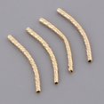 thumbnail image 6 of 4Pcs Copper Curved Tube Noodle Beads Faceted Spacer Beads Elbow Beads - Assorted Colors and Sizes, Fit Jewelry Bracelets Making Crafts Golden 2×30mm, 6 of 10