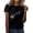 Black, variant on Alun Floral Printing T-Shirts for Women Summer Trendy Crew Neck Short Sleeves Graphic Tee Casual Relaxed Fit Soft Comfortable Daily Tops White XL