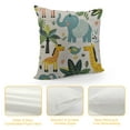 thumbnail image 4 of ONETECH Throw Pillow Covers Safari Animals with Cute Hippo Crocodile Lion Elephant and Giraffe Pillow Case Cushion Cover for Home Party, 4 of 5