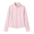 thumbnail image 4 of Ashyfjp Zip Up Jackets for Women Casual Solid Color Long Sleeve Mock Neck Lightweight Track Jacket, Size (S-XXL), 4 of 5