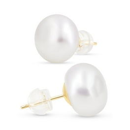 Essentials by Honora Women's Freshwater Pearl Hoop Earrings in