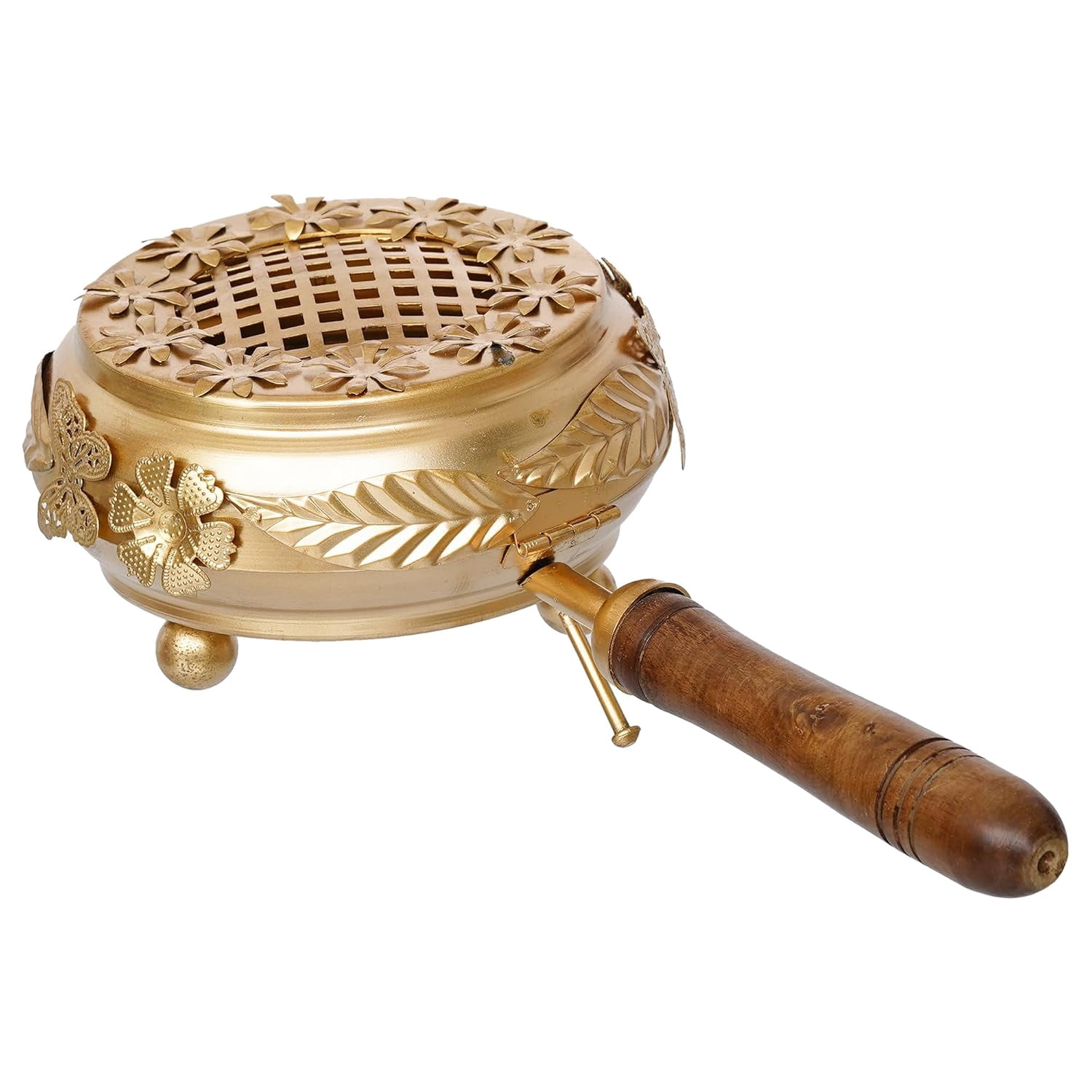 Metal Incense Burner Butterfly Loban Dani Dhoop Dani,Sambrani Holder Aarti Metal Loban Dhoop Dani/Dhoop Dani Burner for Home Office Temple Puja - Dhoop Stand