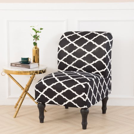 Chair Covers Furniture Protector Covers for Hotel Living Room Stretchable Fabric Removable NIBESSER Pattern Armless Chair Slipcover Elastic Accent Chair Cover 