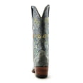 thumbnail image 4 of Ferrini 8106143090B Ladies Distressed Cowhide Teal V Toe Boots, 9B, 4 of 5